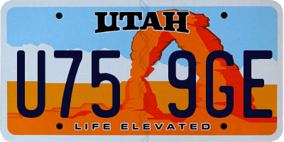 UT license plate U759GE
