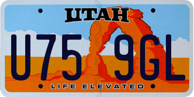 UT license plate U759GL