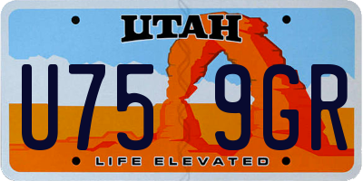 UT license plate U759GR