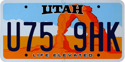 UT license plate U759HK