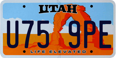 UT license plate U759PE