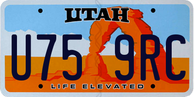 UT license plate U759RC