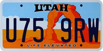UT license plate U759RW