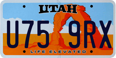 UT license plate U759RX