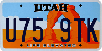 UT license plate U759TK
