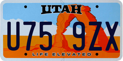 UT license plate U759ZX
