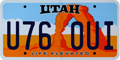 UT license plate U760UI