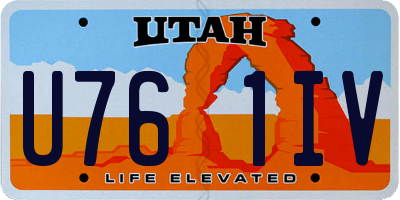 UT license plate U761IV