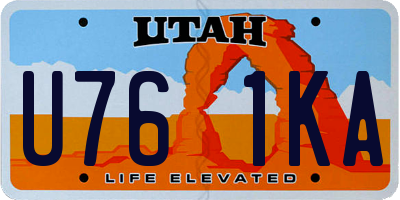 UT license plate U761KA