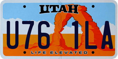 UT license plate U761LA