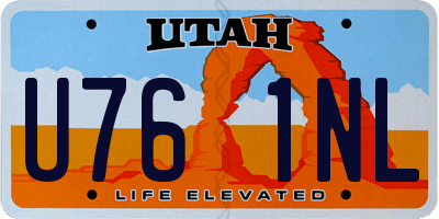 UT license plate U761NL