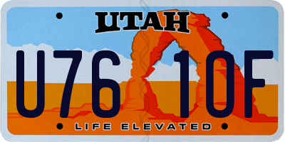 UT license plate U761OF