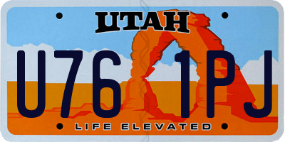 UT license plate U761PJ