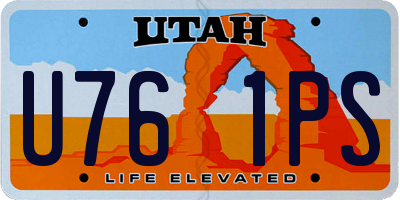 UT license plate U761PS