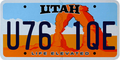 UT license plate U761QE