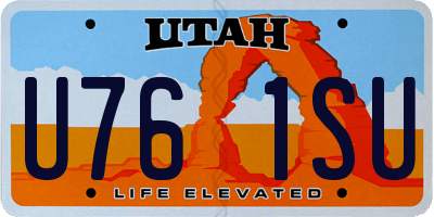 UT license plate U761SU