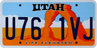 UT license plate U761VJ