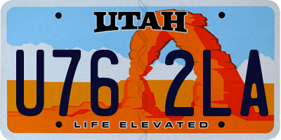 UT license plate U762LA