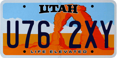 UT license plate U762XY