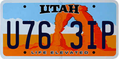 UT license plate U763IP