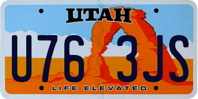 UT license plate U763JS