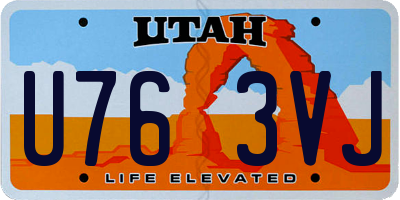 UT license plate U763VJ