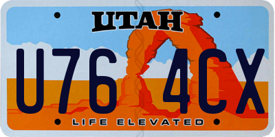 UT license plate U764CX