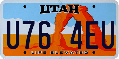 UT license plate U764EU