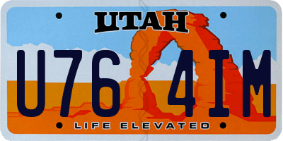 UT license plate U764IM