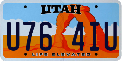 UT license plate U764IU