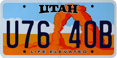 UT license plate U764OB
