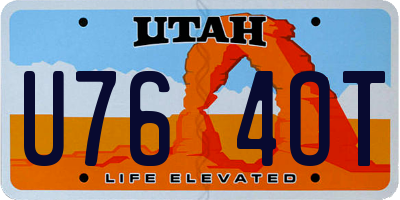 UT license plate U764OT