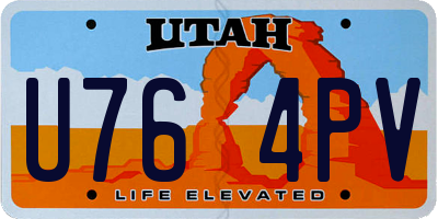 UT license plate U764PV