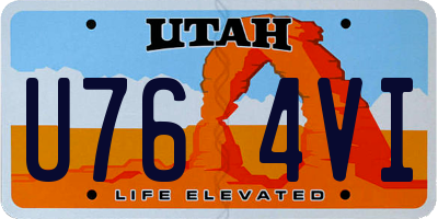 UT license plate U764VI