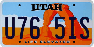 UT license plate U765IS