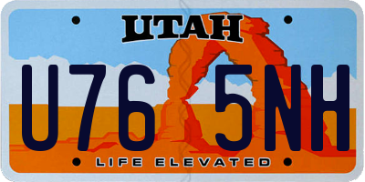 UT license plate U765NH
