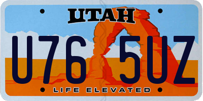 UT license plate U765UZ
