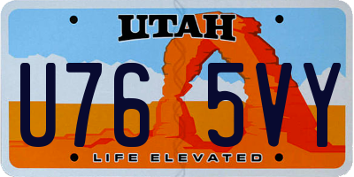 UT license plate U765VY