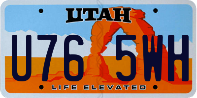 UT license plate U765WH
