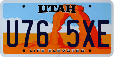 UT license plate U765XE