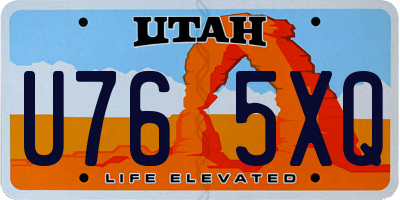 UT license plate U765XQ