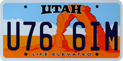 UT license plate U766IM
