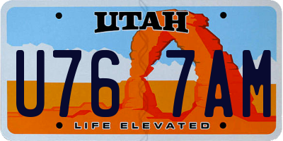 UT license plate U767AM