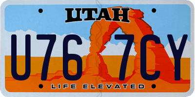 UT license plate U767CY