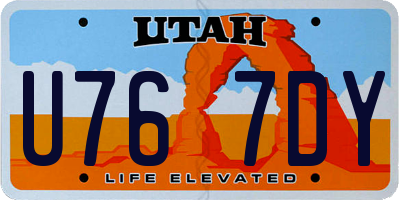 UT license plate U767DY