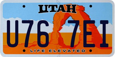 UT license plate U767EI
