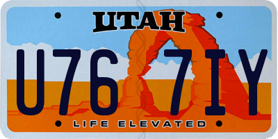 UT license plate U767IY