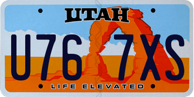 UT license plate U767XS
