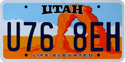 UT license plate U768EH