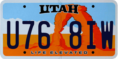 UT license plate U768IW